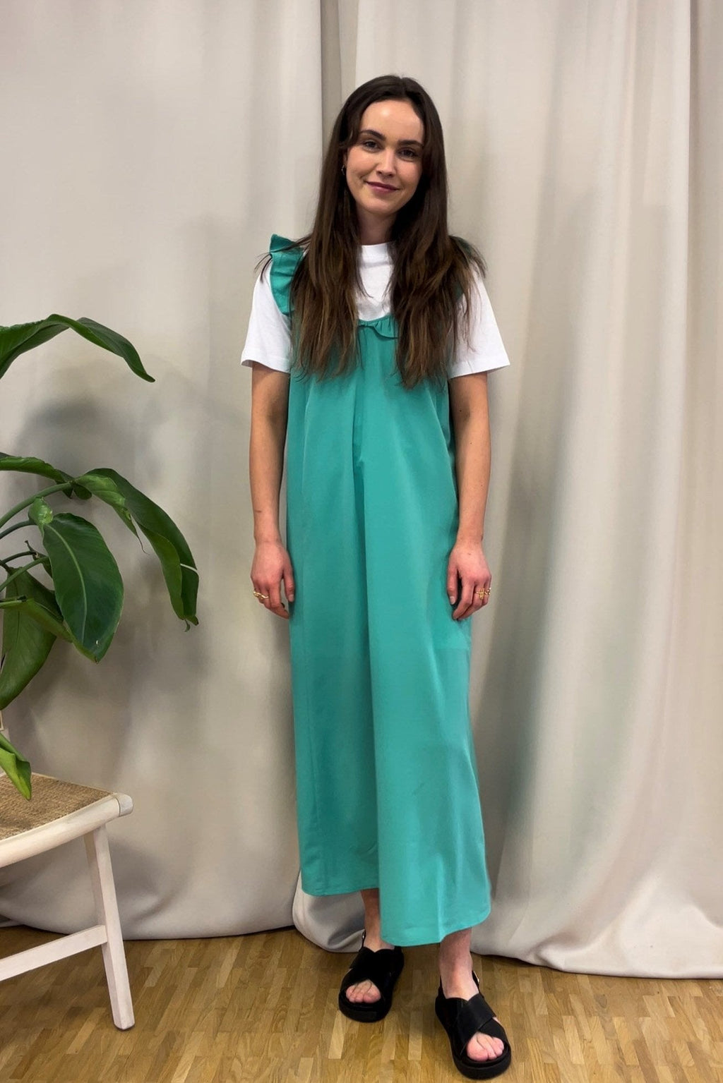 Zora Midi Kleid - Marinegrün