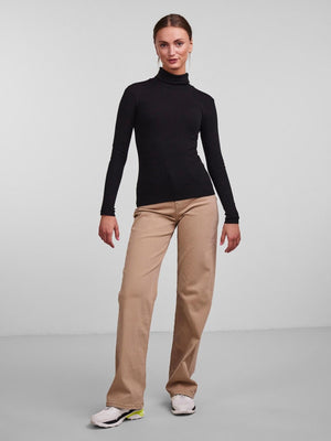 Kittte Rollneck Top - Schwarz