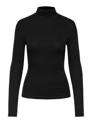 Kittte Rollneck Top - Schwarz