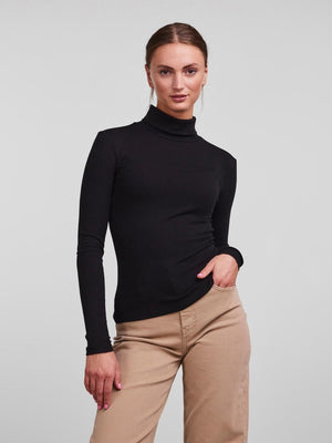 Kittte Rollneck Top - Schwarz