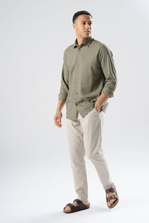 Leinen Pants - Sand