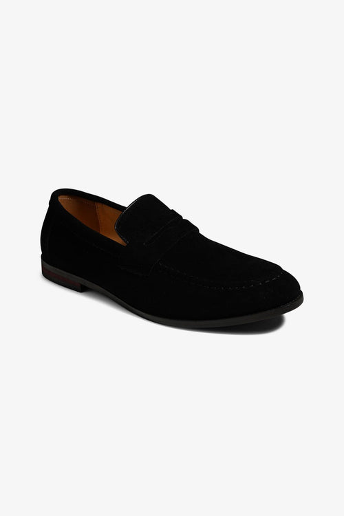 Loafers Suede - Black - TeeShoppen Group™