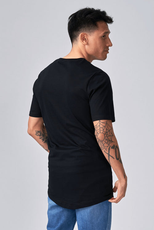 Long T-shirt - Black - TeeShoppen Group™ - T-shirt - TeeShoppen