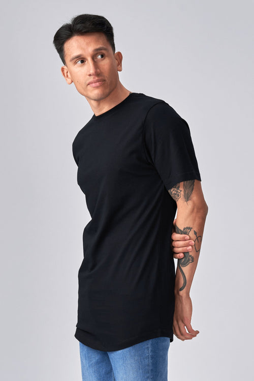 Long T-shirt - Black - TeeShoppen Group™ - T-shirt - TeeShoppen