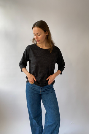 Malena Lurex Bluse - Silber