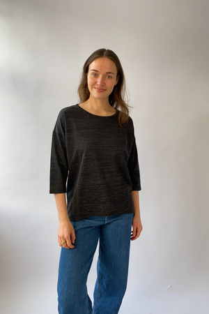 Malena Lurex Bluse - Silber