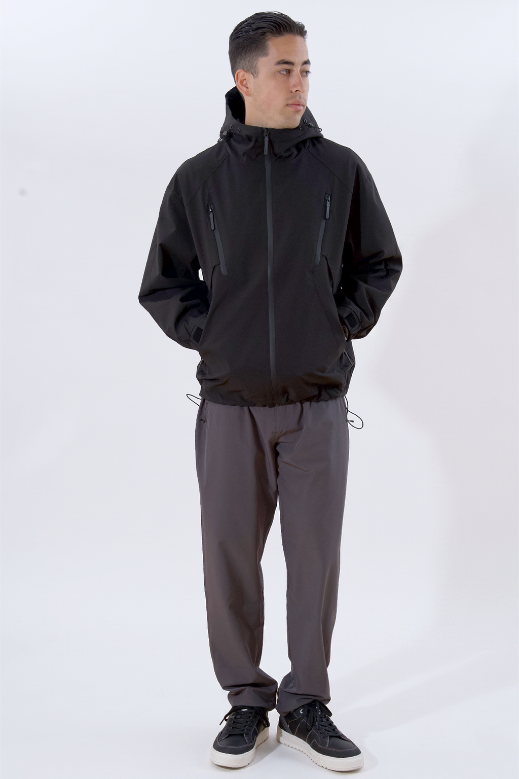 Asher kurze Jacke - Schwarz