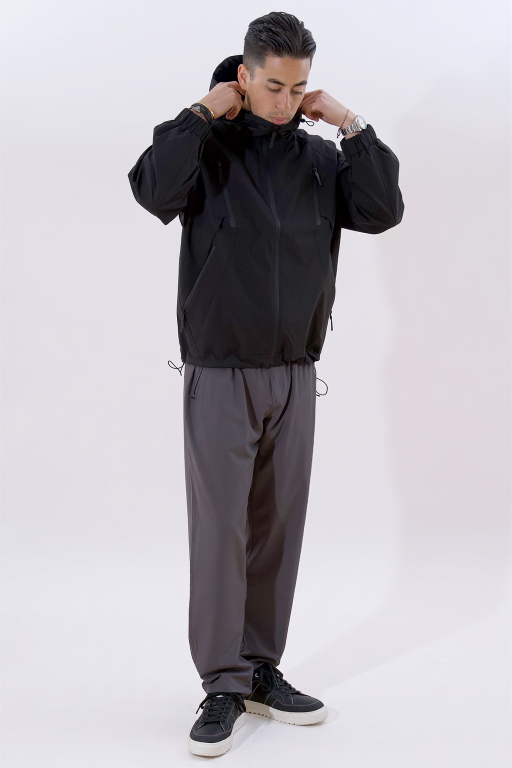 Asher kurze Jacke - Schwarz