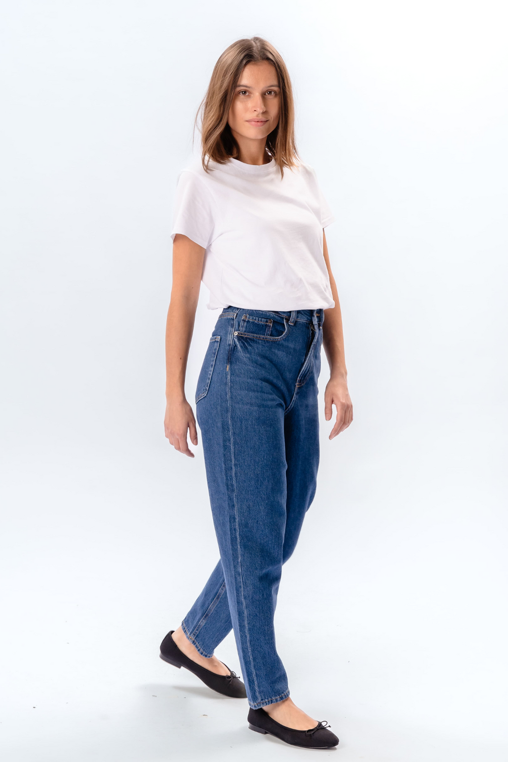 The Original Performance Mom Jeans - Mittelblauer Denim