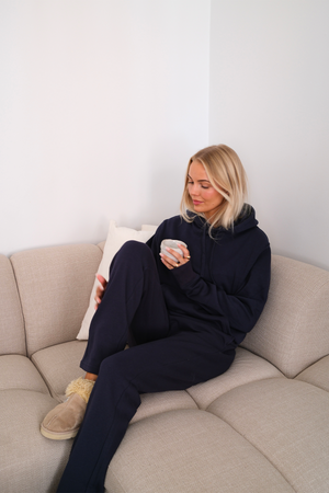 Unverzichtbares Kapuzen-Sweatset für Damen - Marine