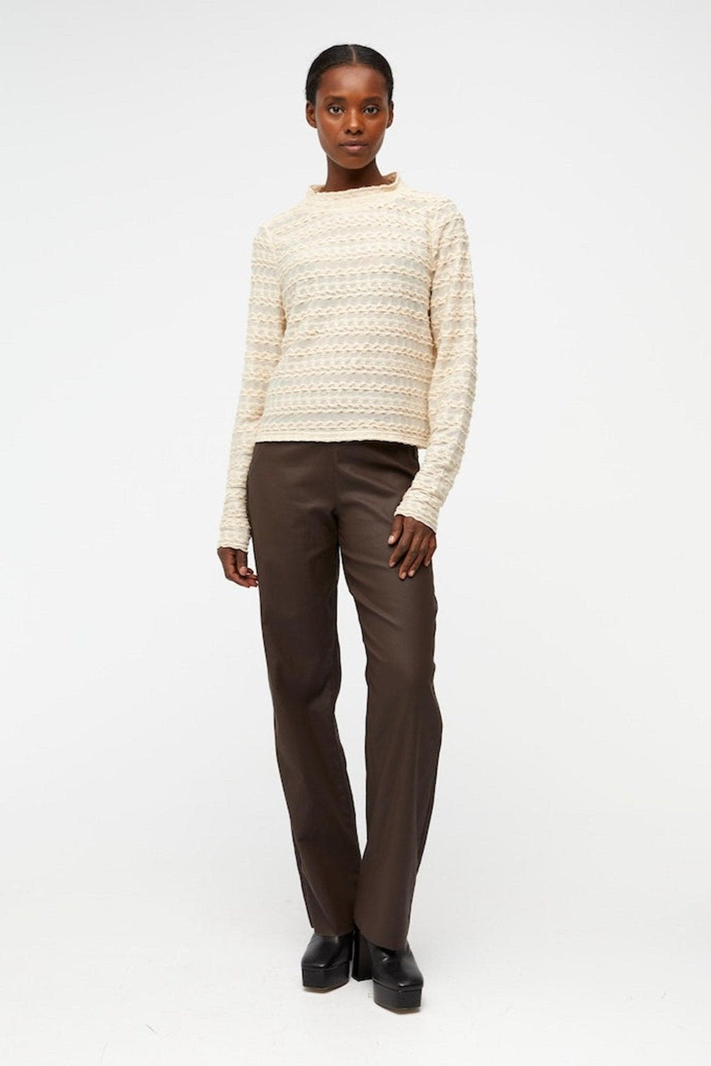 Runa Langærmet Bluse - Sandschale