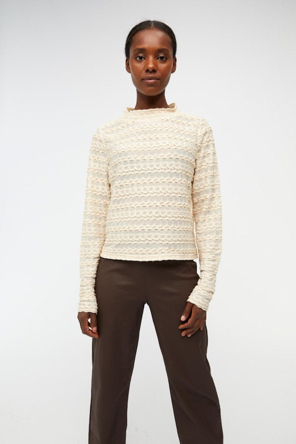 Runa Langærmet Bluse - Sandschale