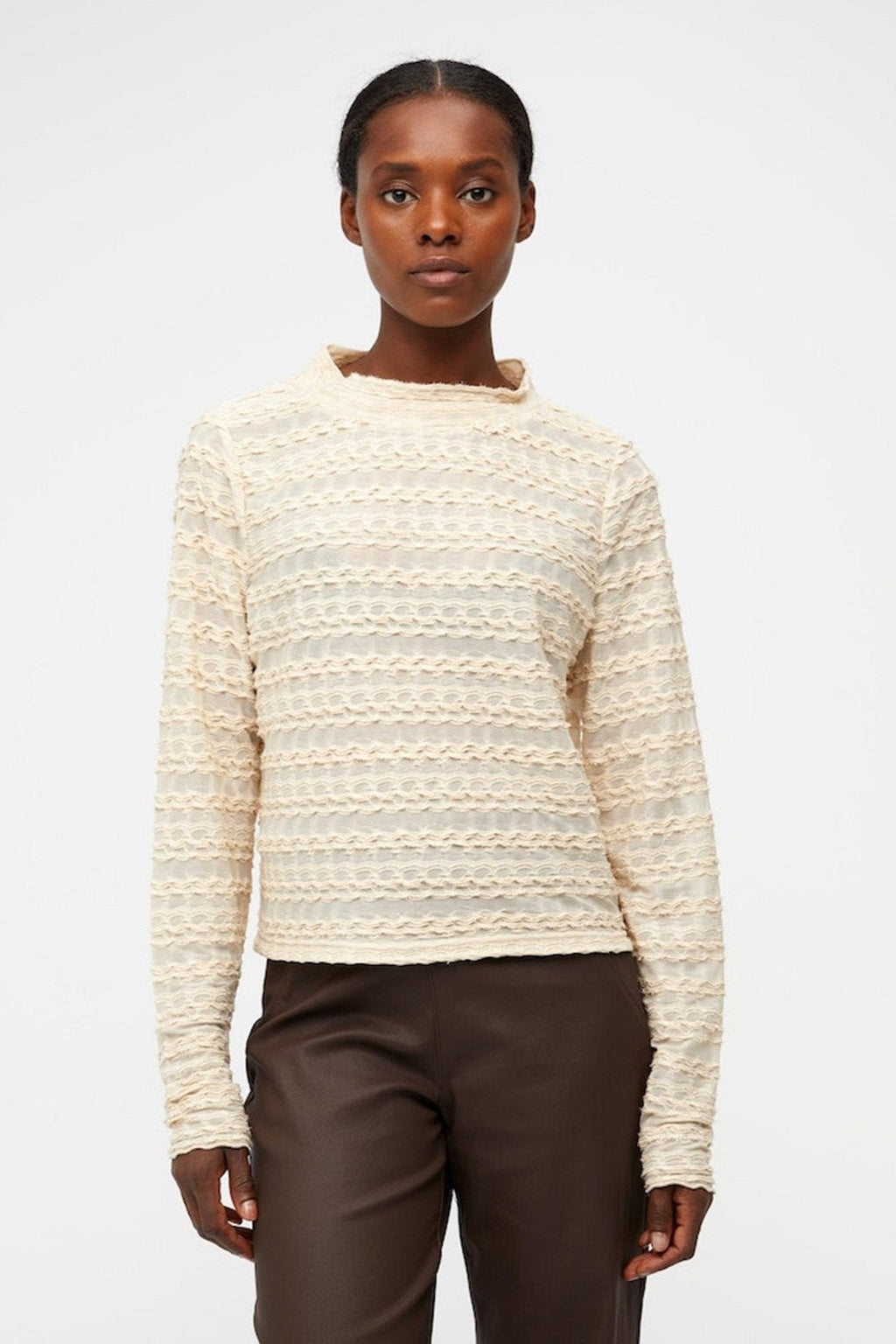 Runa Langærmet Bluse - Sandschale