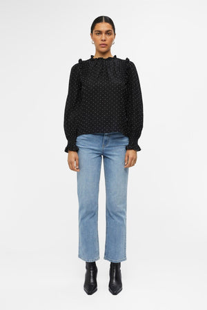 Petri Langærmet Top - Sortier