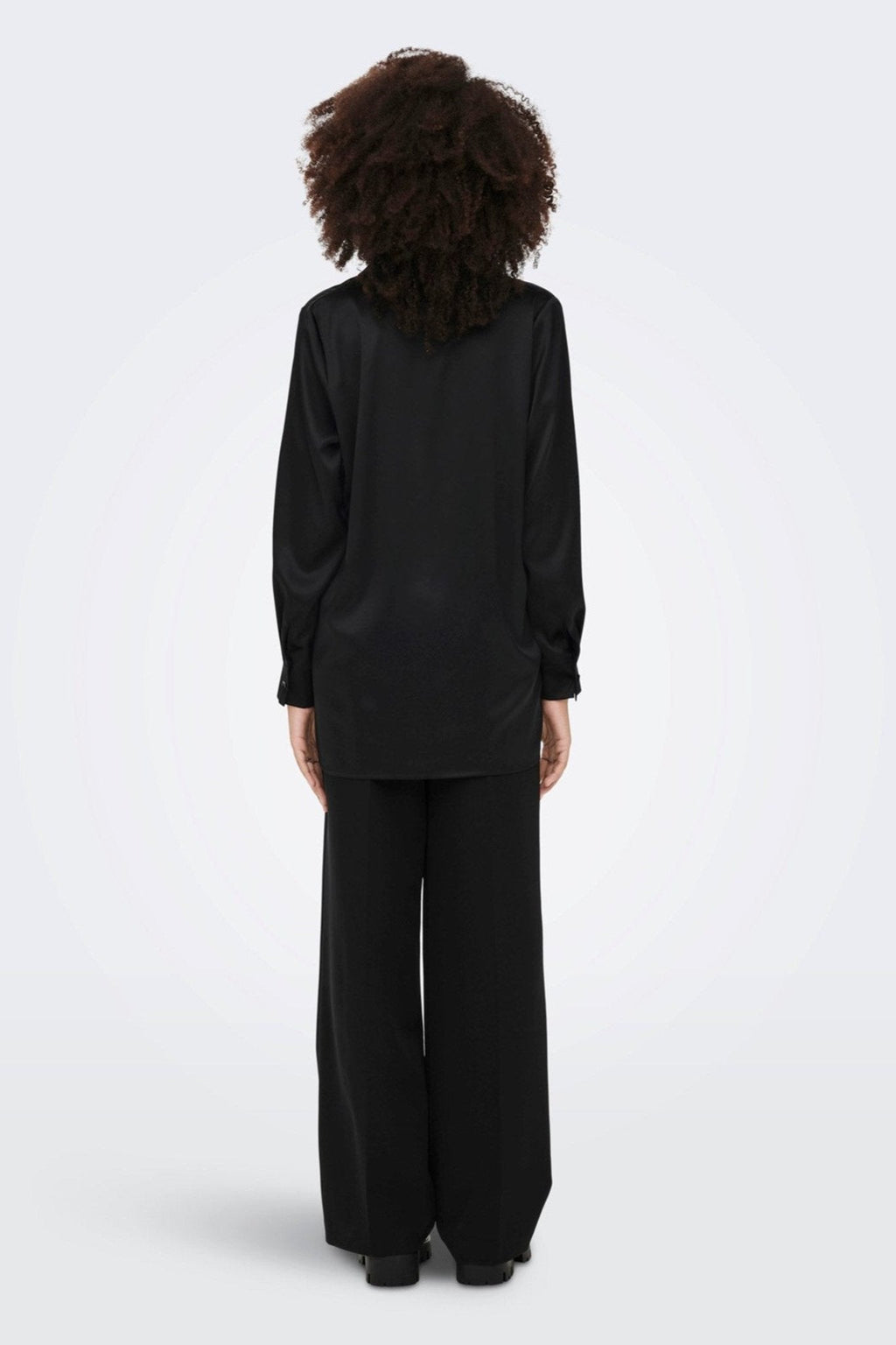 Victoria Satin Kleid - schwarz