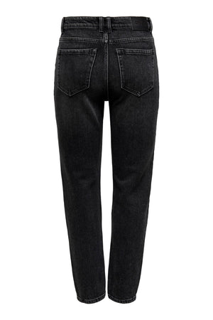 Emily Hohe Taillenjeans - schwarzer Denim