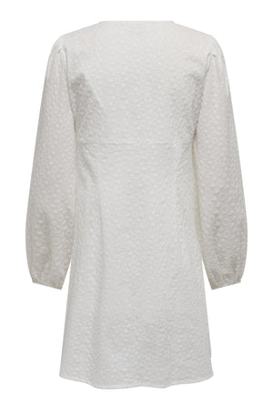 Freya V -Neck Kjole - Cloud Dancer