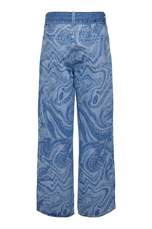 Esther Hope Print - mittelblauer Denim