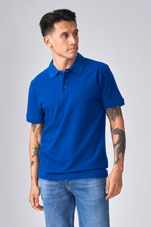 Oversized Polo - Blue - TeeShoppen Group™ - T-shirt - TeeShoppen