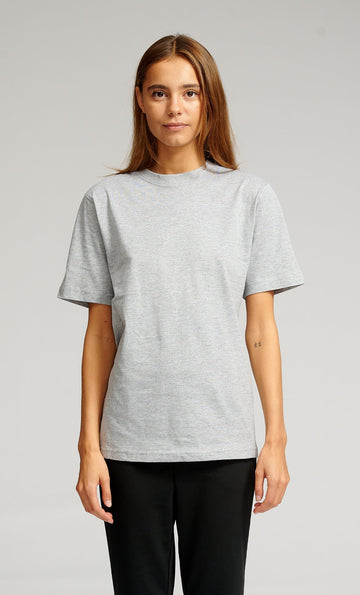 Oversized T -Shirt - graue Melange