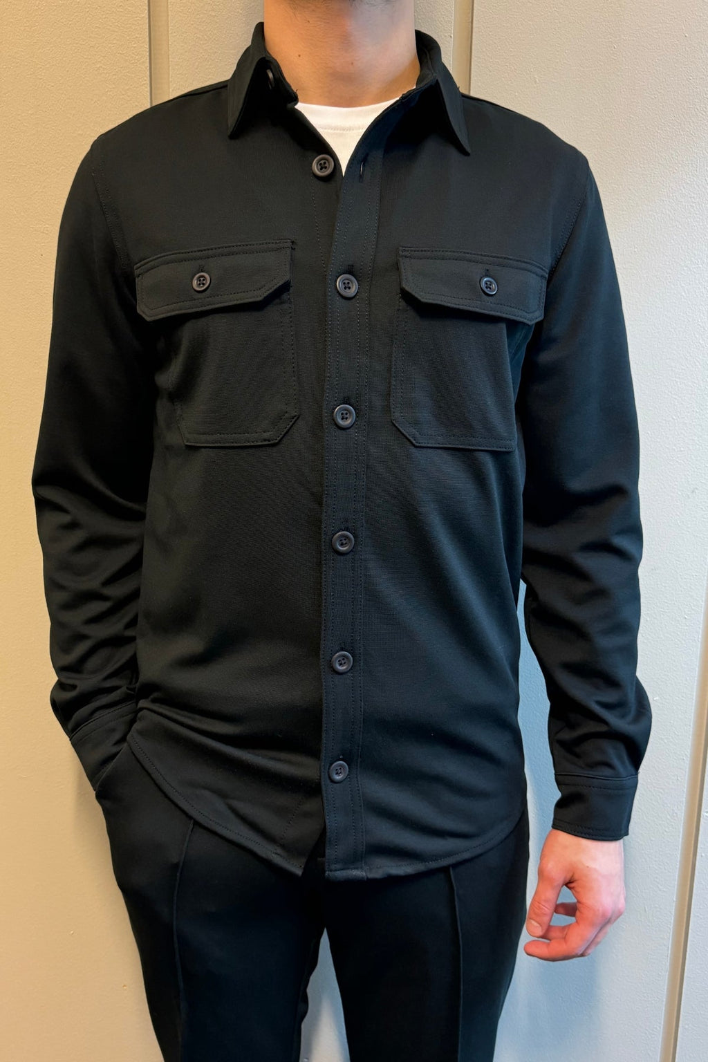 Performance Regular Overshirt - Schwarz