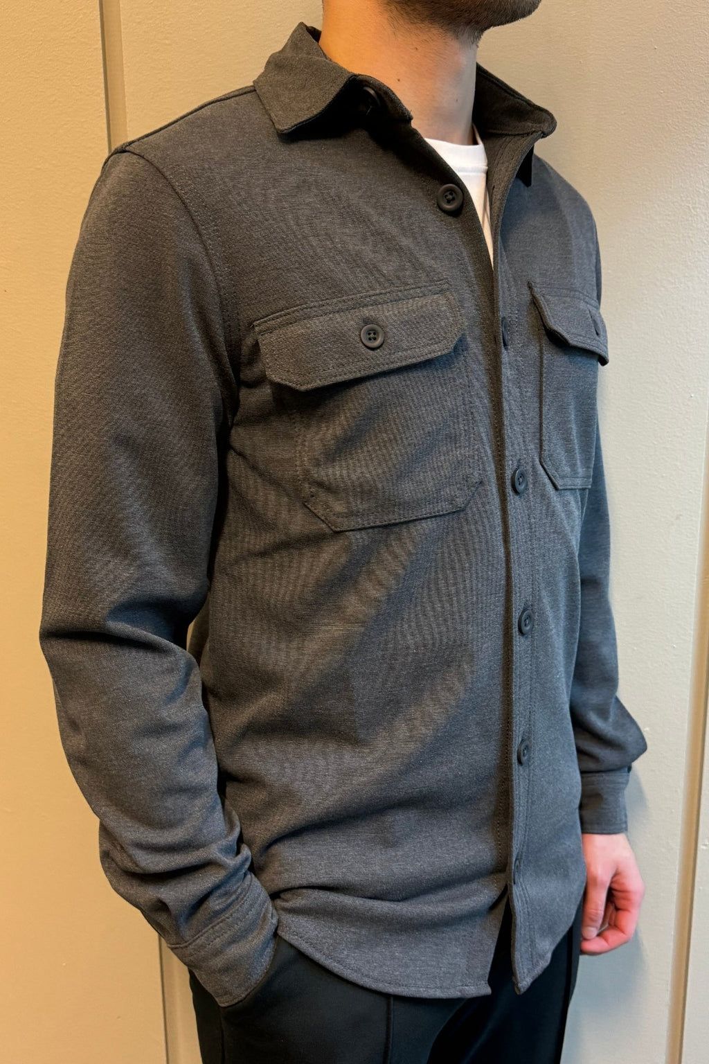 Performance Regular Overshirt - Holzkohle