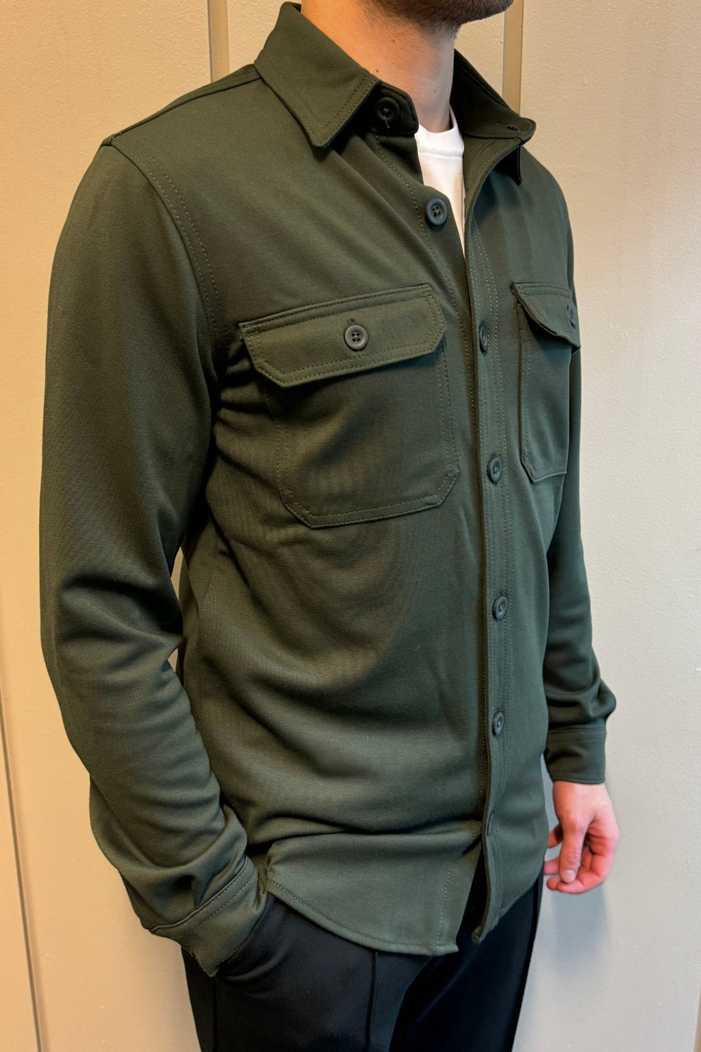 Performance Regular Overshirt - dunkle Olive