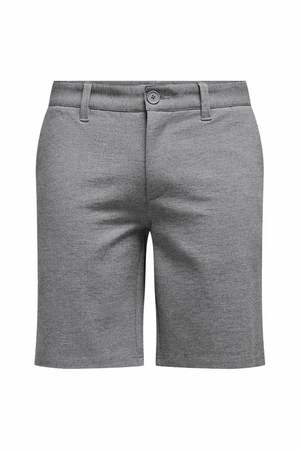 Chino Shorts - Graue Melange