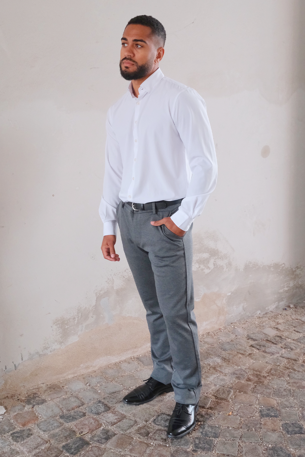 Performance Pants Breit - melange grau
