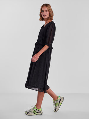 Agana Midi Kleid - schwarz