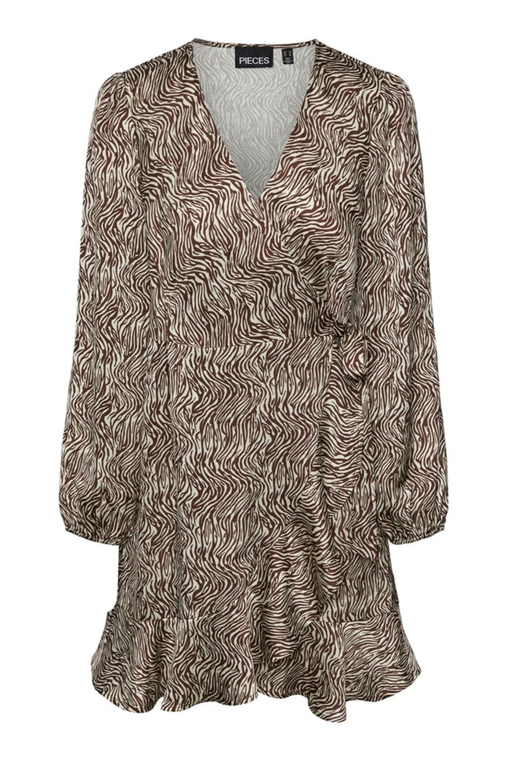 Julia Wrap Kjole - Chicorée Kaffee