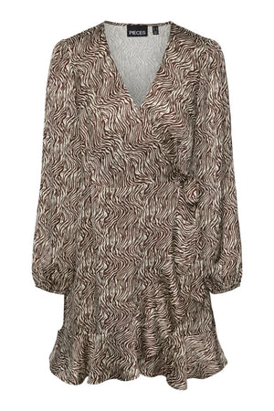 Julia Wrap Kjole - Chicorée Kaffee