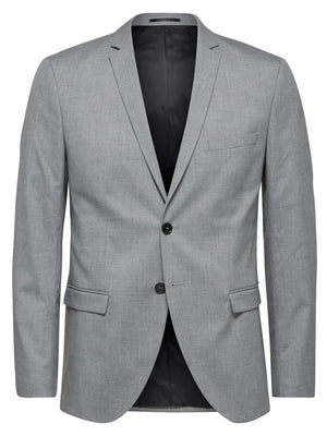 Slim Fit Blazer - hellgrau