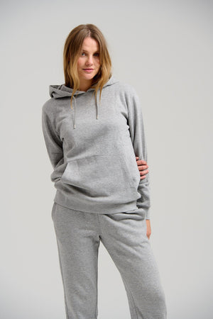 Basic Hoodie -Schweiß - hellgraue Melange