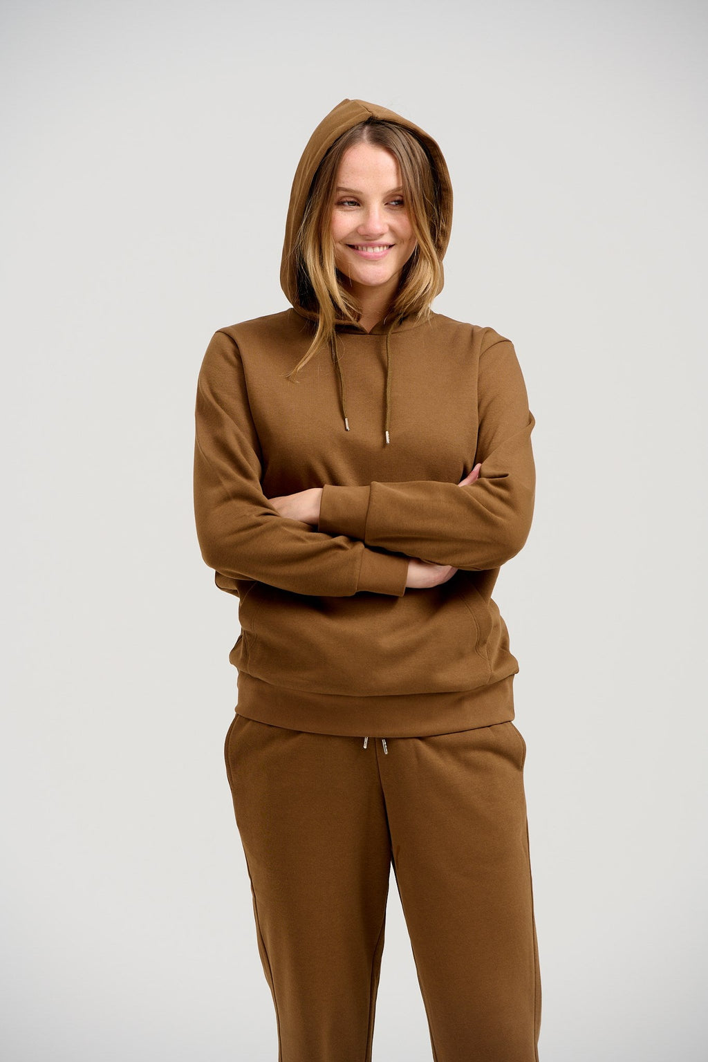 Basic Hoodie -Schweiß - braun