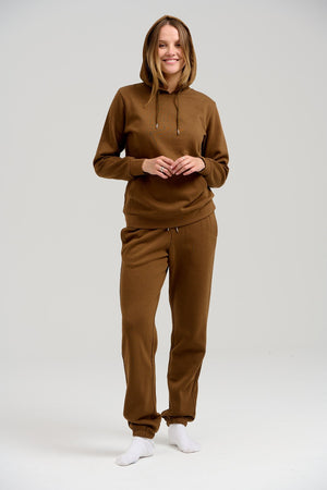 Basic Hoodie -Schweiß - braun