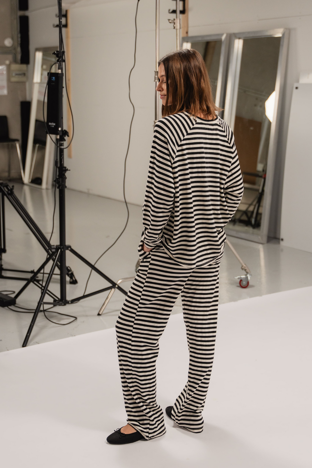 Gestrippt Pants - Schwarz