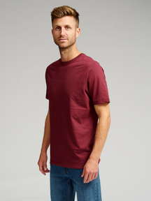 Bio -Basis -T -Shirt - Burgund