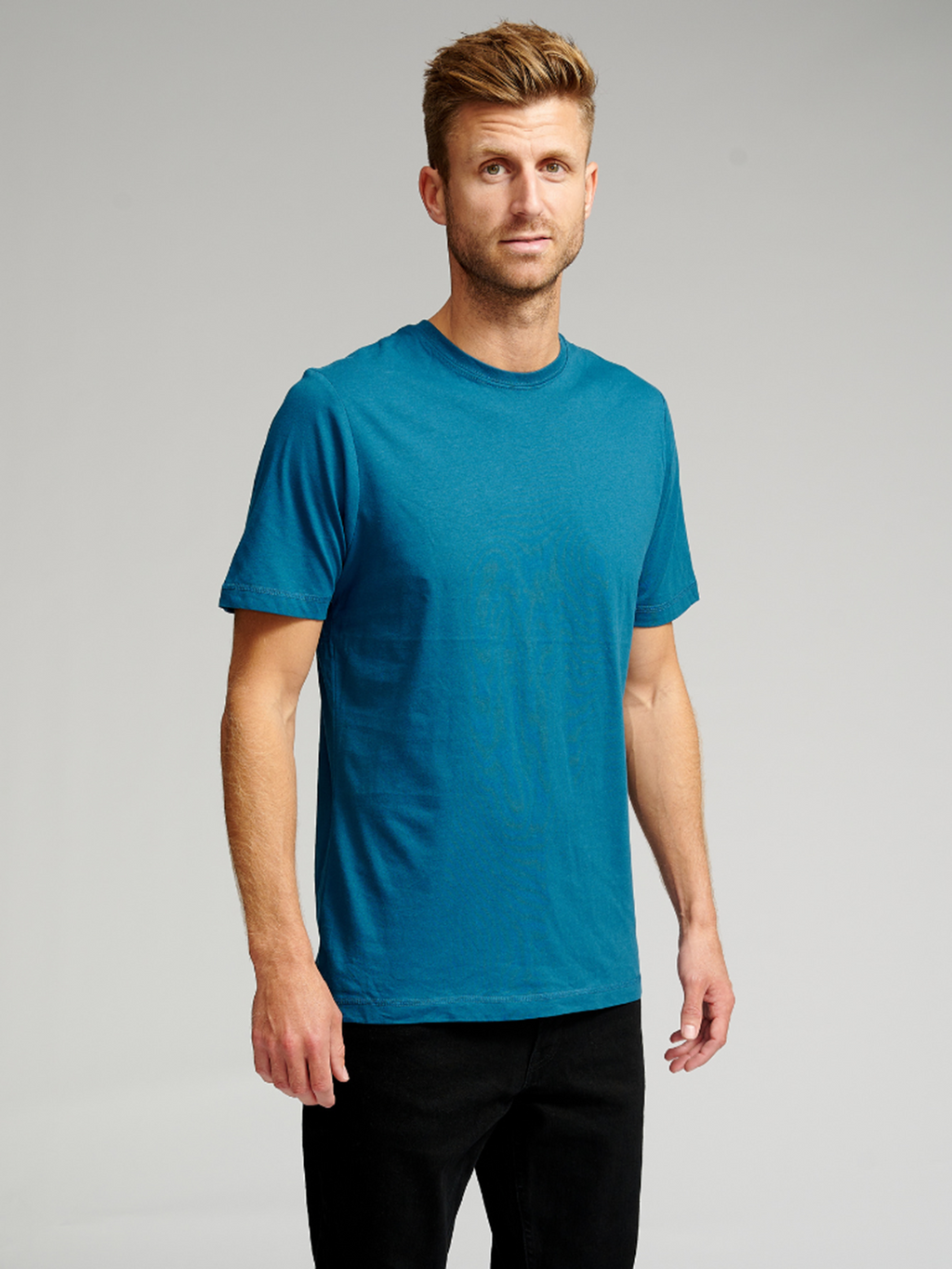 Bio -Basis -T -Shirt - Benzinblau