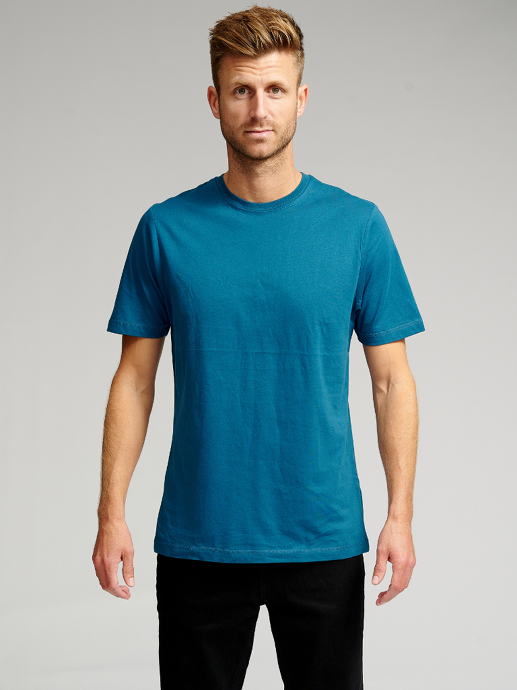 Basis T-shirt - Benzinblau