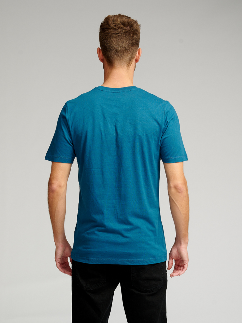 Bio -Basis -T -Shirt - Benzinblau