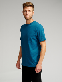 Bio -Basis -T -Shirt - Benzinblau