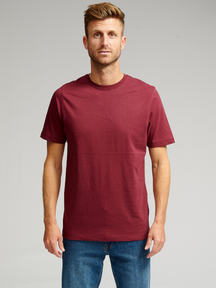 Bio -Basis -T -Shirt - Burgund