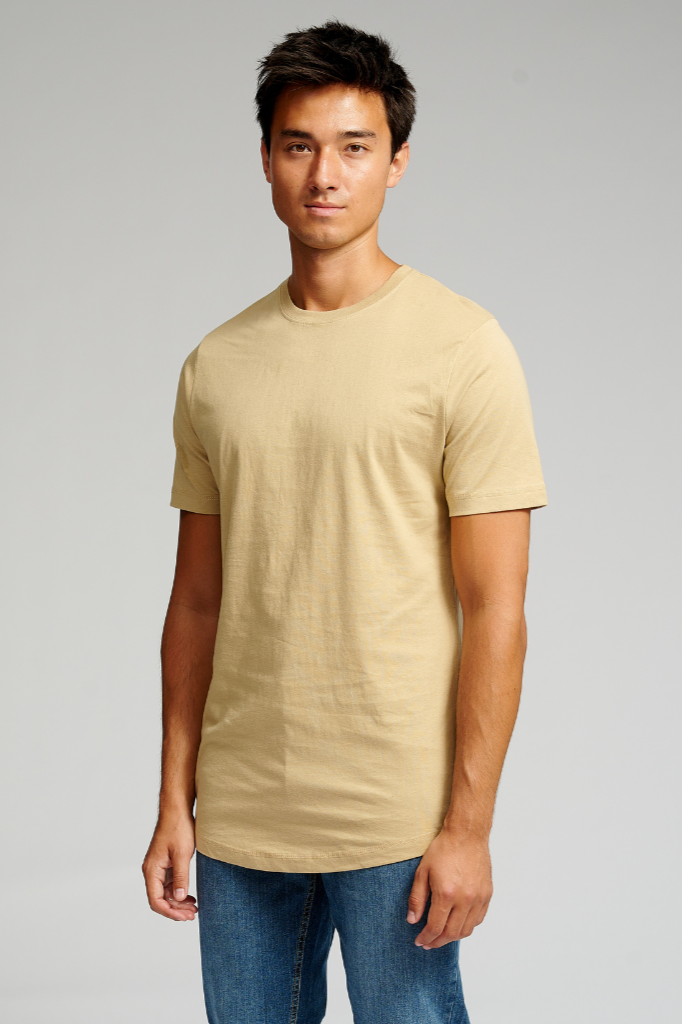 Langes T -Shirt - Beige