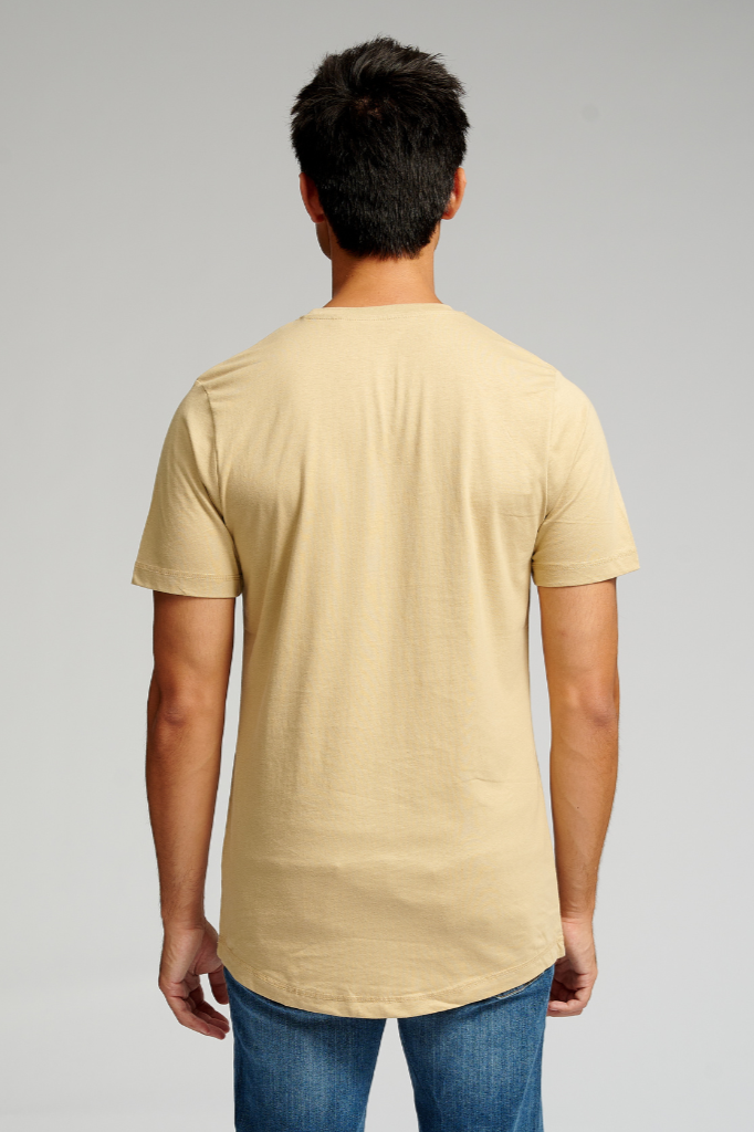 Langes T -Shirt - Beige