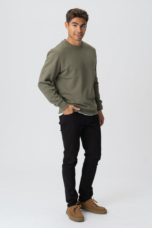 Sweatshirt Crewneck - Army Green - TeeShoppen Group™