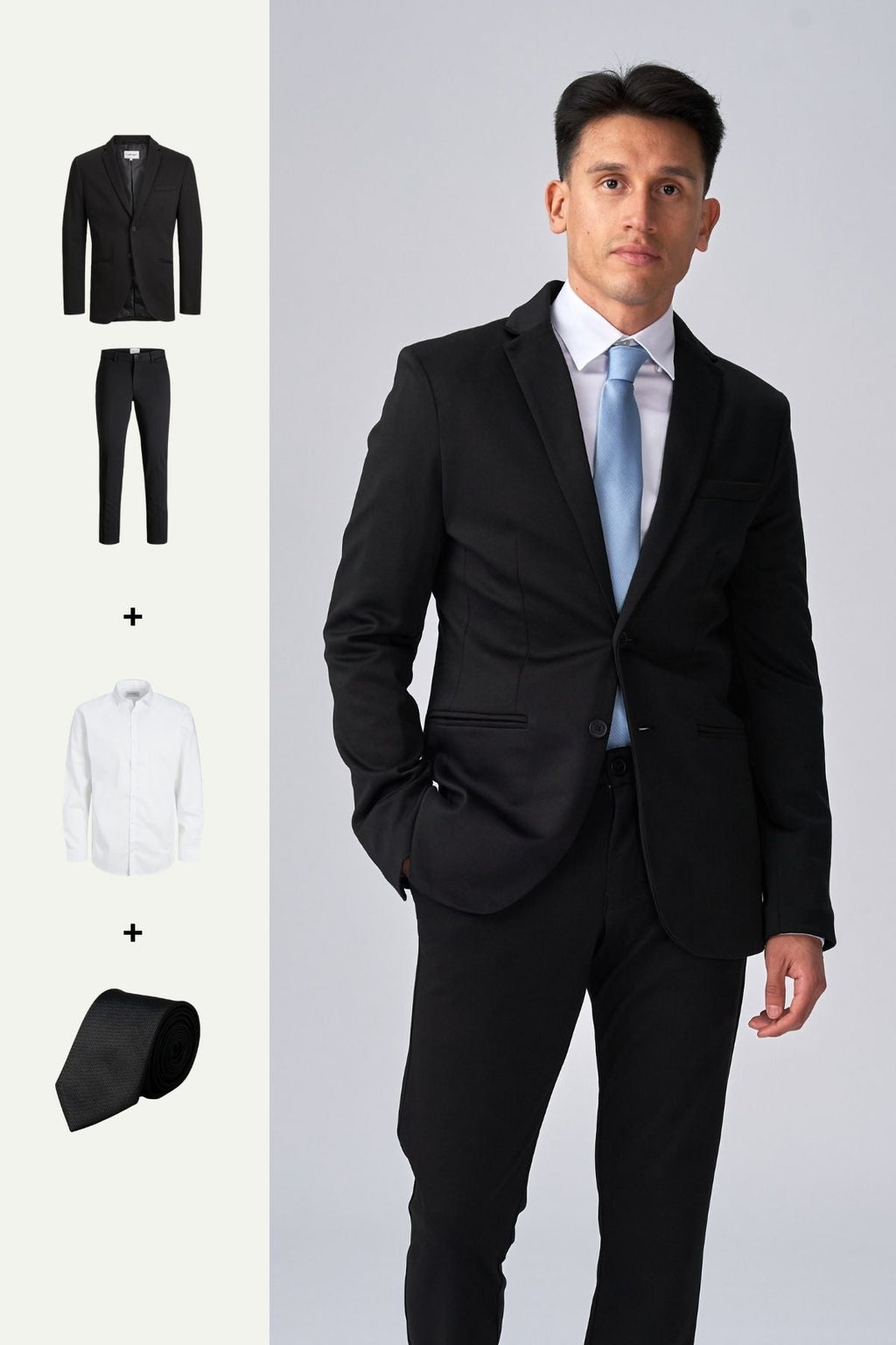 The Original Performance Suit™️ (Black) + Shirt & Tie - Package Deal (V.I.P)