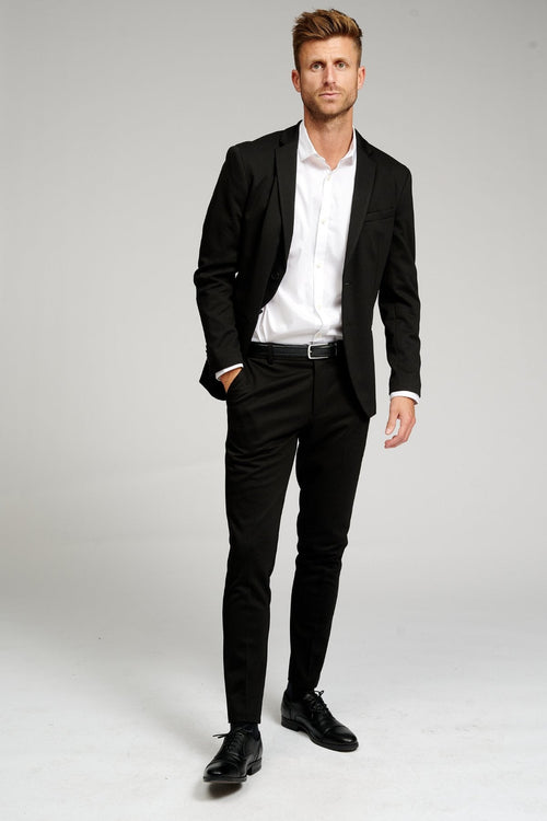 The Original Performance Suit™️ (Black) + Shirt & Tie - Package Deal (V.I.P) - TeeShoppen Group™ - Suit - TeeShoppen