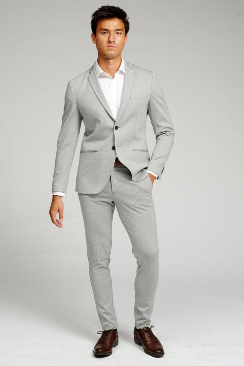 The Original Performance Suit™️ (Light Grey) + Shirt & Tie - Package Deal - TeeShoppen Group™ - Suit - TeeShoppen