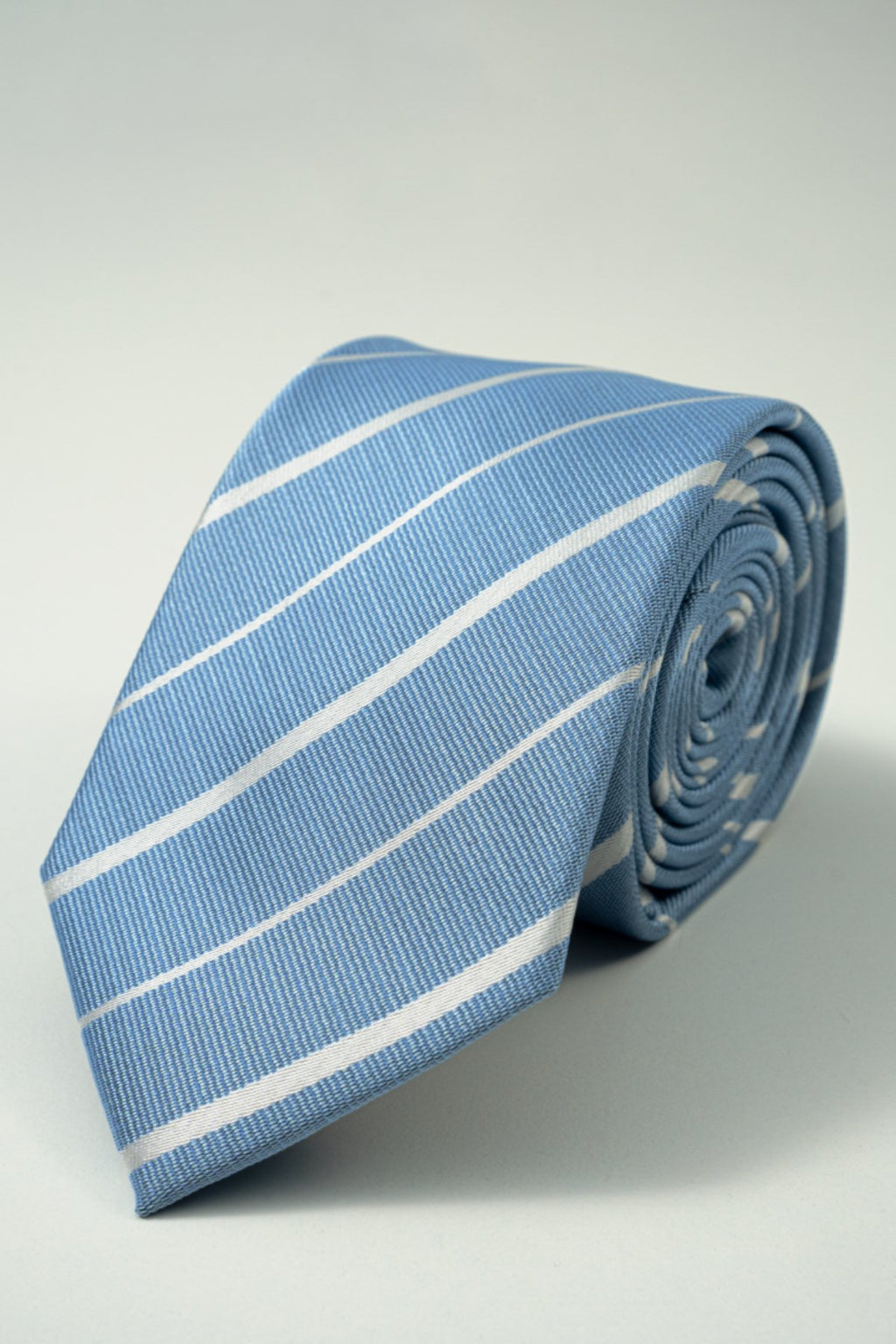 Tie - Light Blue Striped